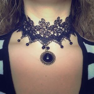 Gothic lace necklace
